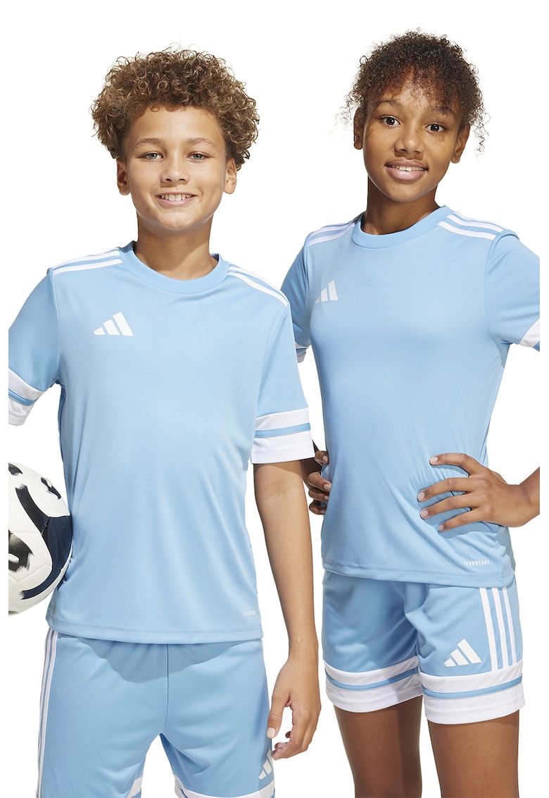 Tricou pentru fotbal Squadra 25 - Alb/Albastru glaciar