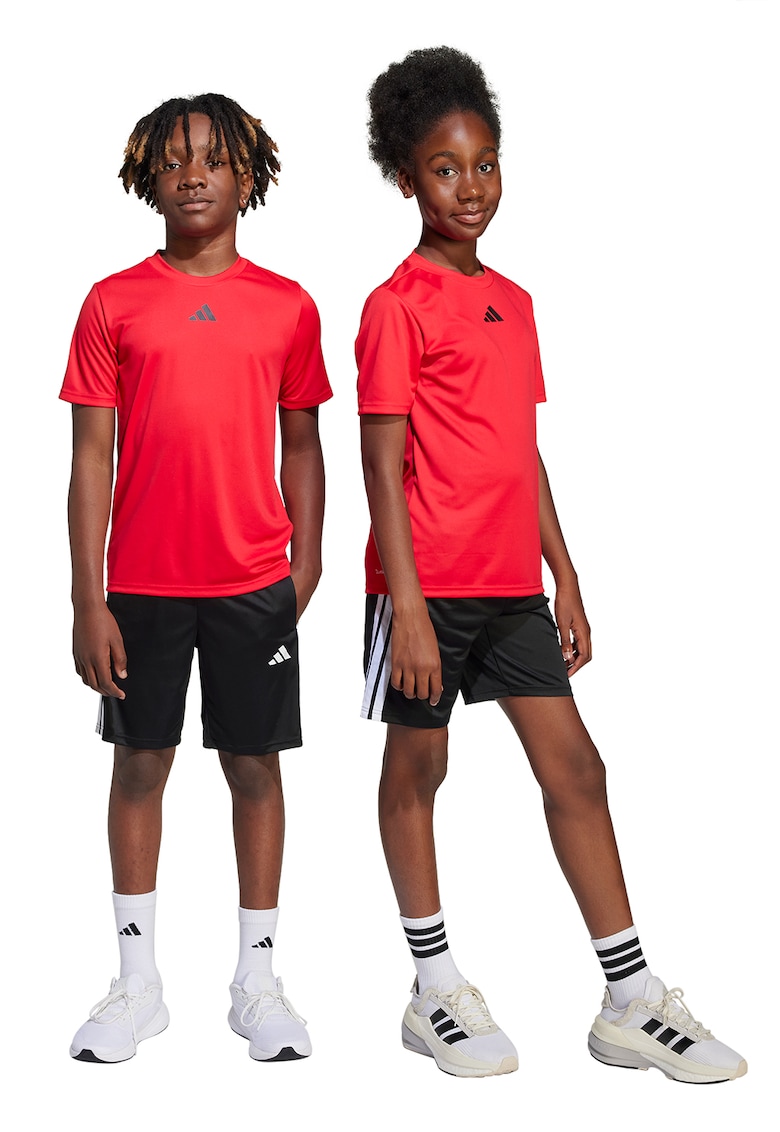 Set de tricou si pantaloni scurti - Negru/Rosu vermillion