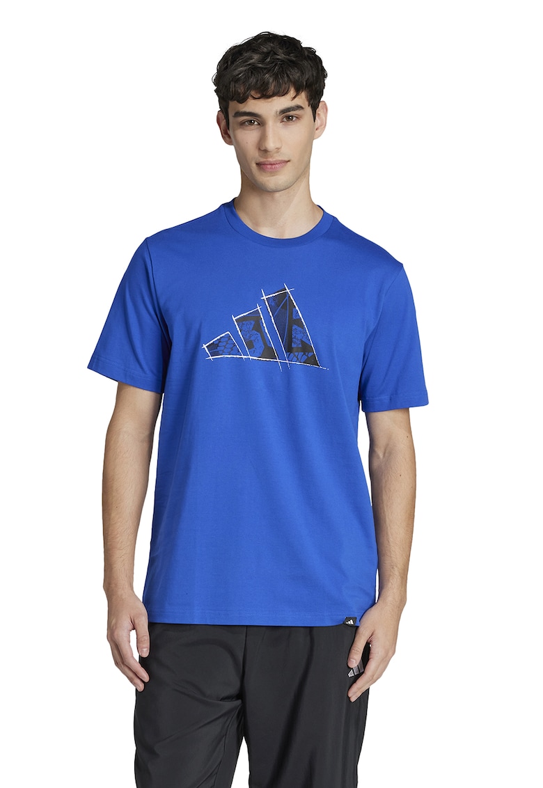 Tricou din bumbac Photoreal - Negru/Albastru royal