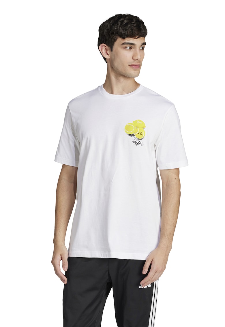 Tricou din bumbac Life Lemons - Alb/Galben