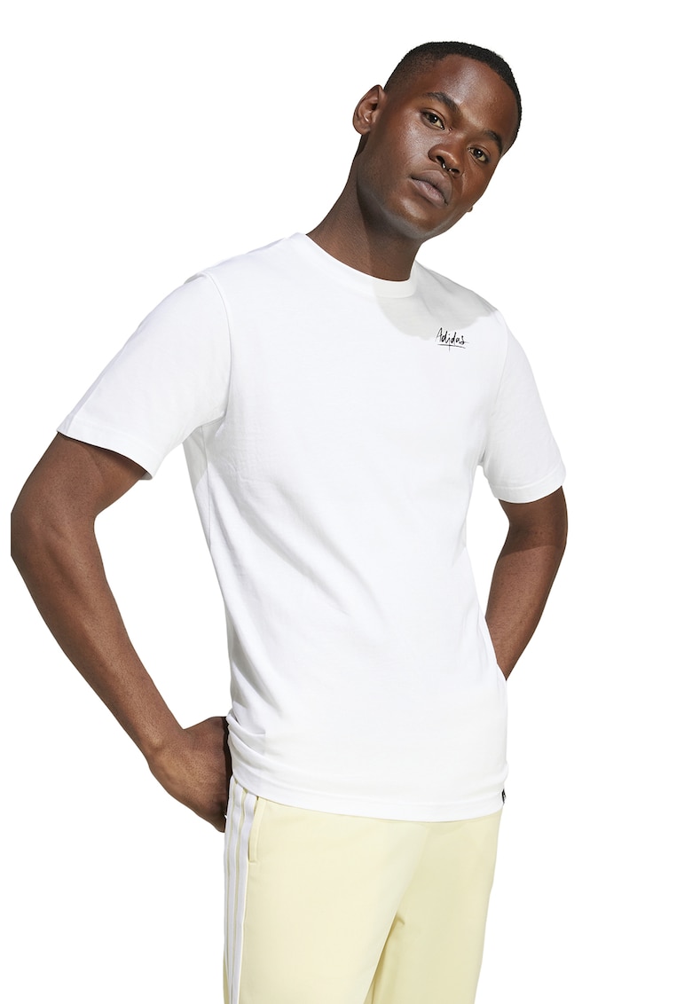 Tricou din bumbac Life Bowl - Alb/Galben