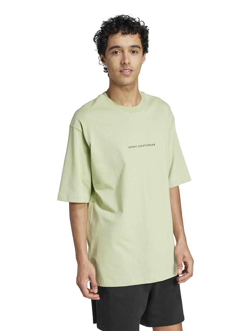 Tricou cu logo Doodle - Verde deschis