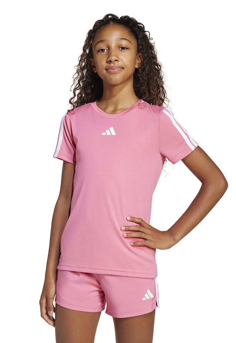 Tricou slim fit Essentials - Alb/Roz