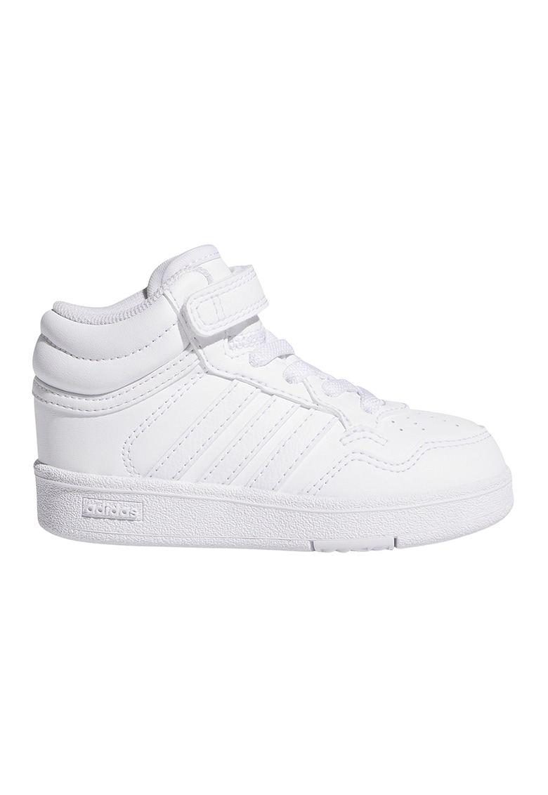 Pantofi sport mid-high din piele ecologica Hoops 4.0 - Alb optic