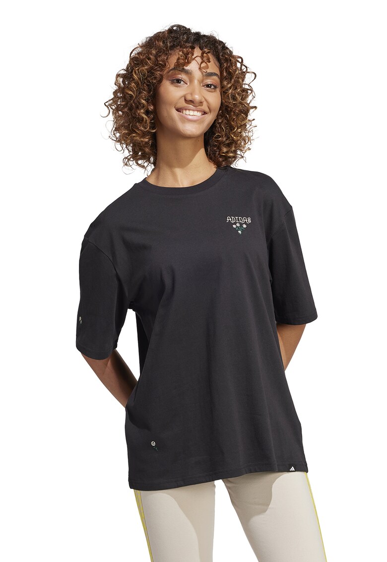 Tricou lejer din bumbac - Negru