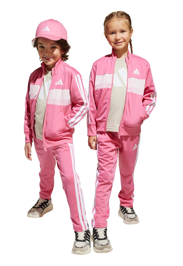 Trening cu detali logo - Alb/Roz pastel