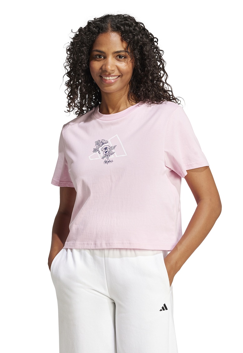 Tricou lejer din bumbac - Roz pal