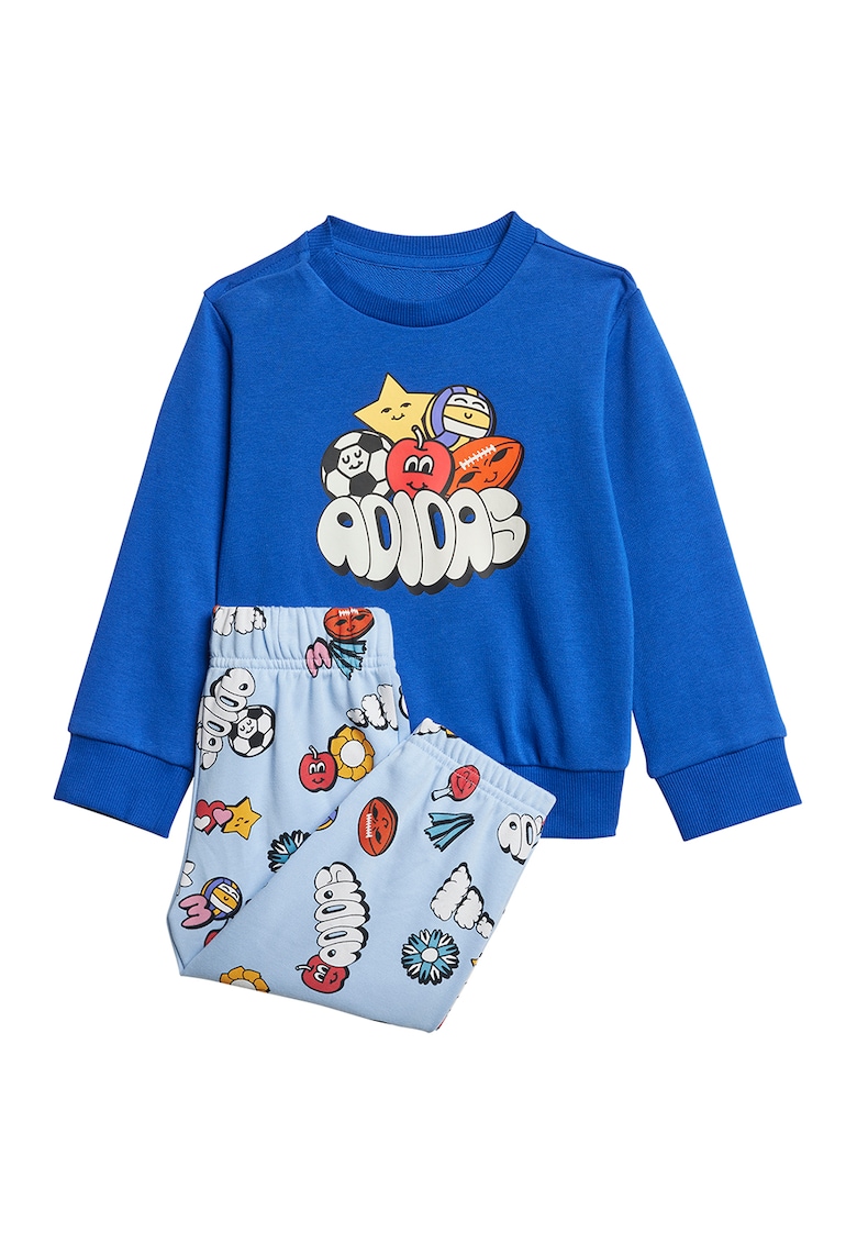 Set de pantaloni si bluza de trening cu imprimeu - 2 piese