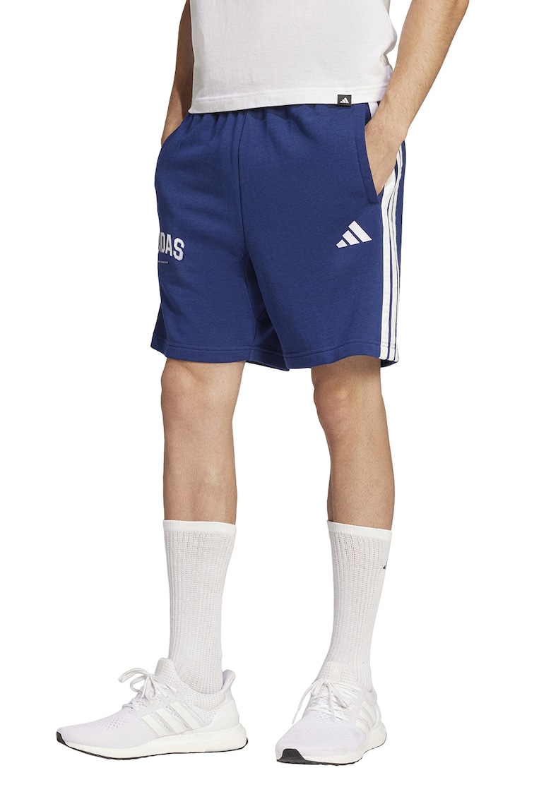 Pantaloni scurti cu logo si buzunare laterale