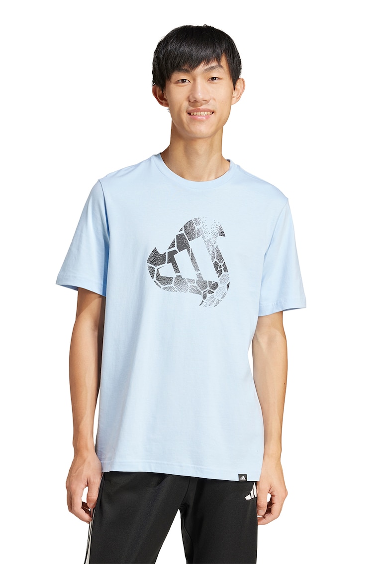 Tricou cu decolteu la baza gatului si logo