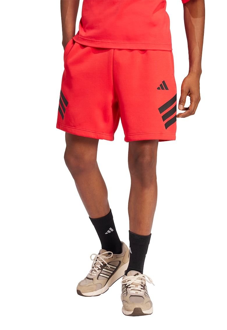 Pantaloni scurti relaxed fit din amestec de bumbac