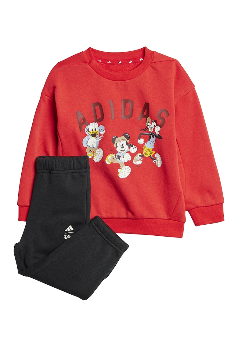 Set de bluza si pantaloni de trening cu imprimeu cu Mickey Mouse