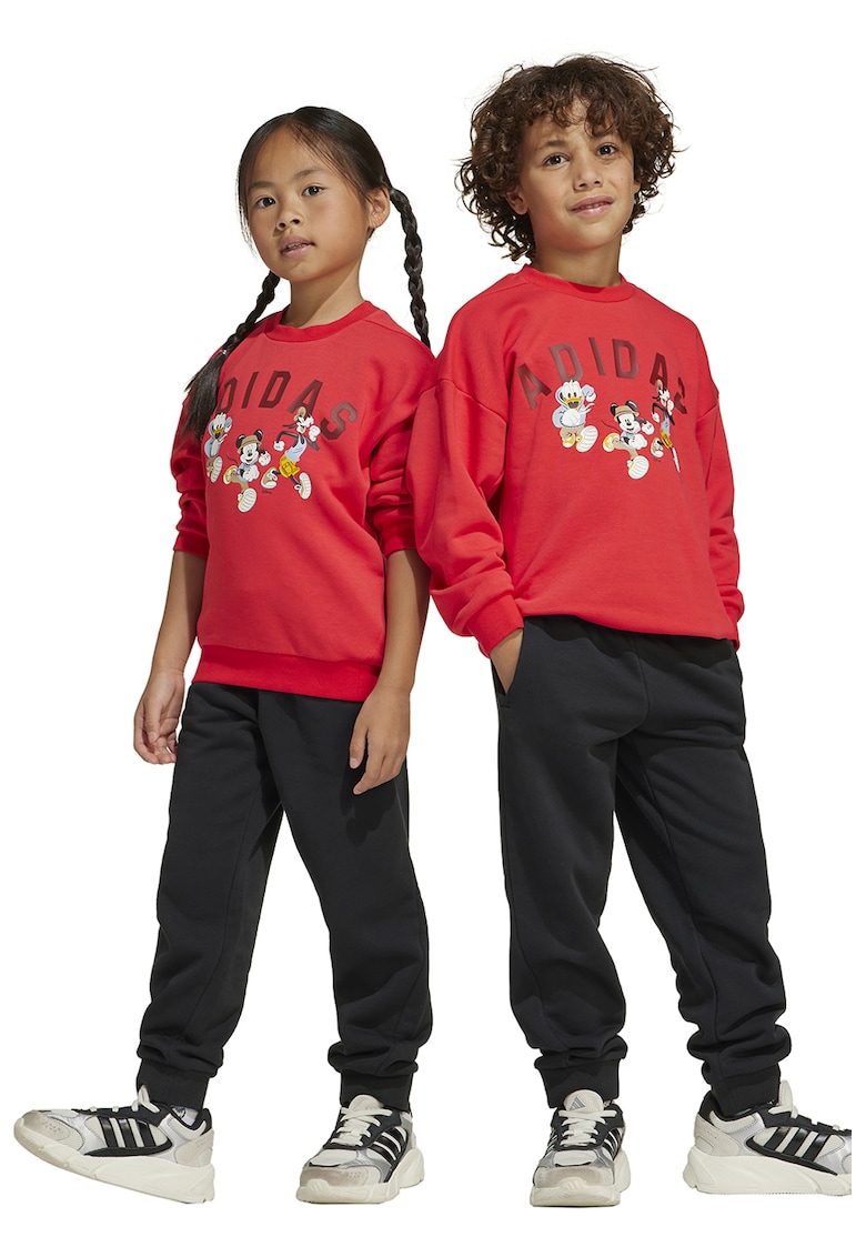 Set de bluza si pantaloni de trening cu imprimeu cu Mickey Mouse