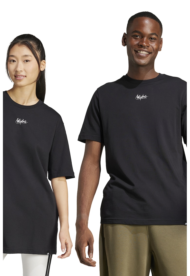 Tricou din amestec de bumbac cu imprimeu grafic pe partea din spate