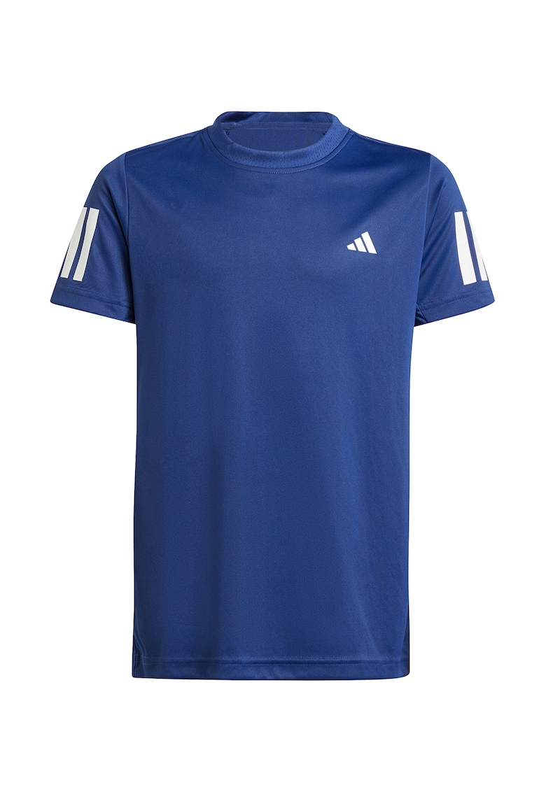 Tricou cu decolteu rotund pentru tenis - Albastru inchis/Alb optic
