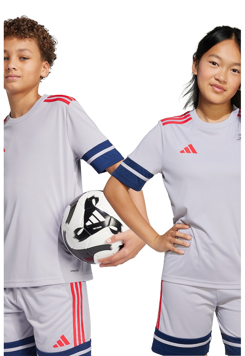 Tricou pentru fotbal Squadra 25 - Albastru inchis/Coral/Lila pal