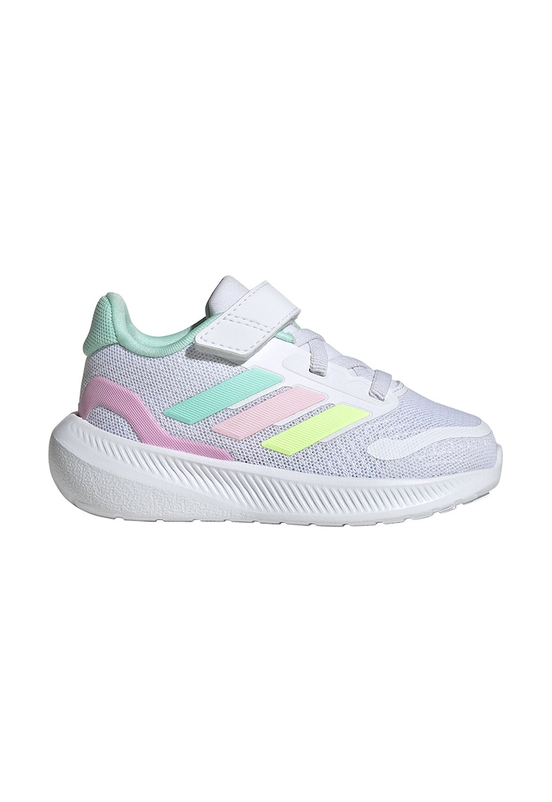 Pantofi sport Run Falcon 5 din material textil cu velcro - Roz pastel/Lila pal/Verde lime