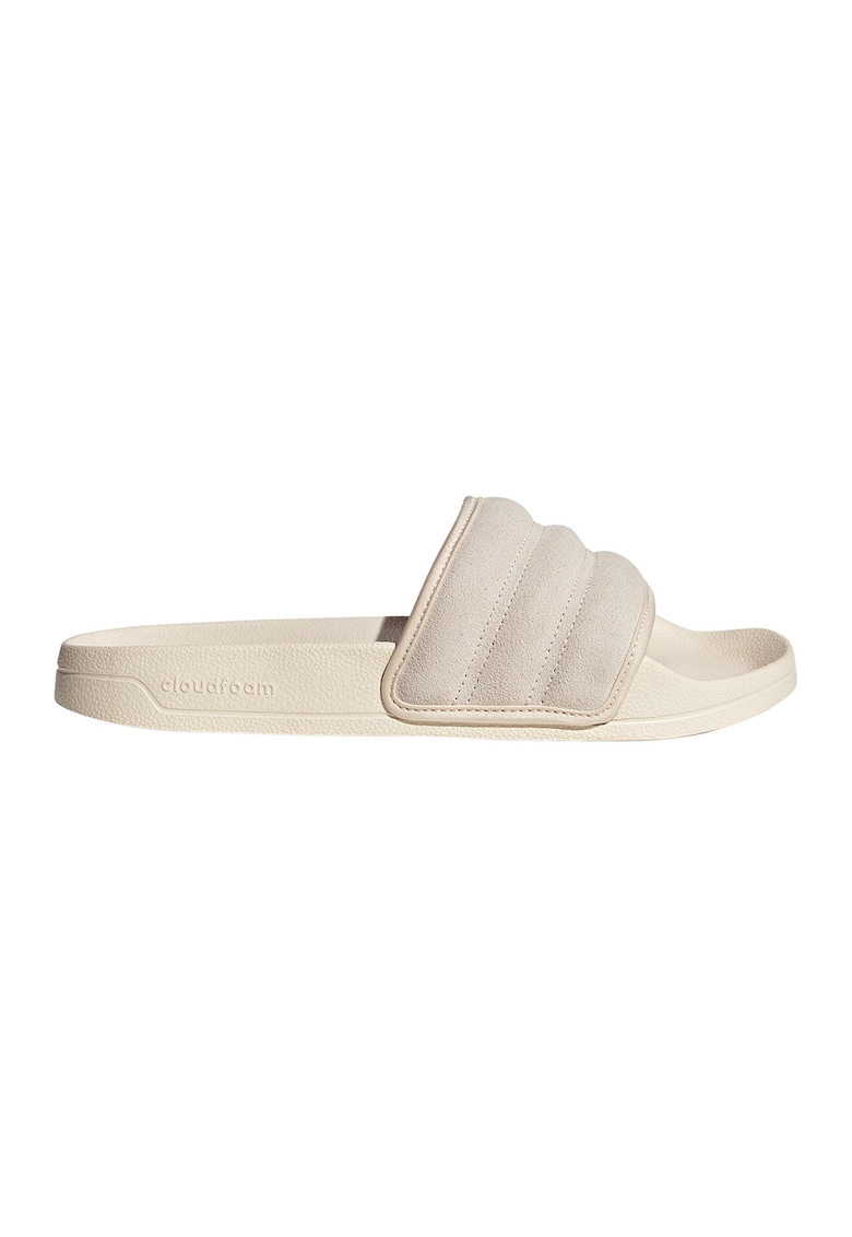 Papuci din piele intoarsa Adilette - Crem