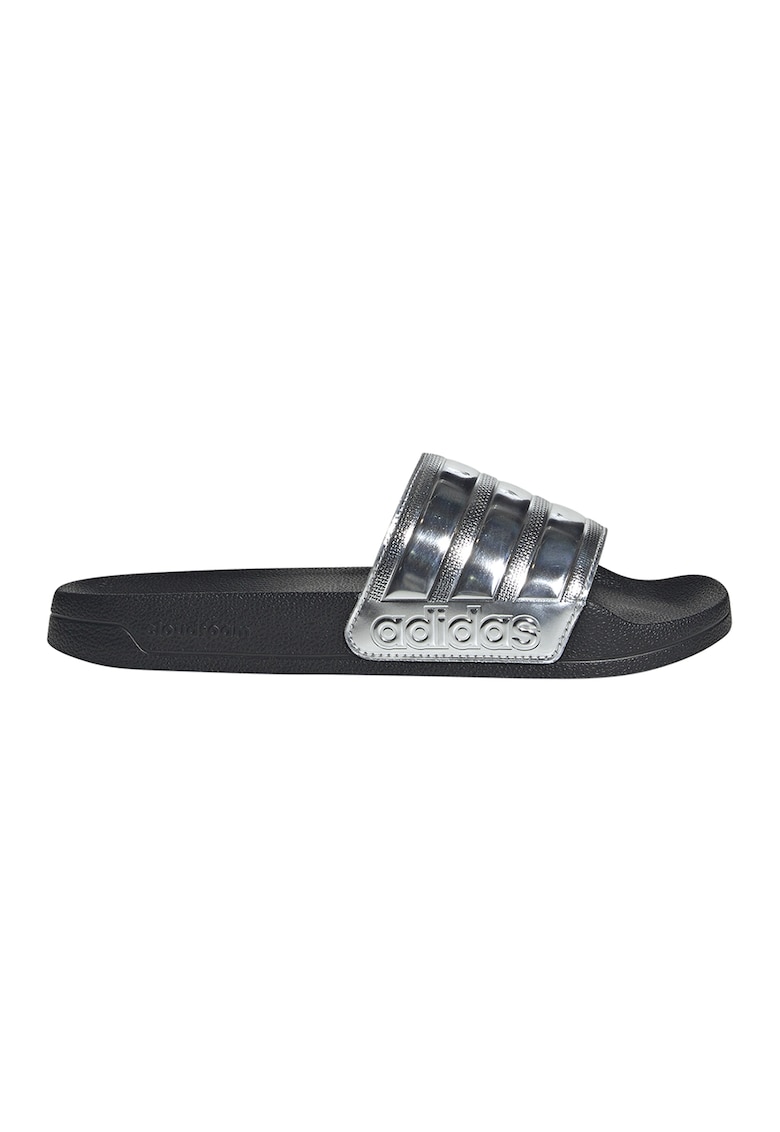 Papuci cu logo Adilette - Argintiu