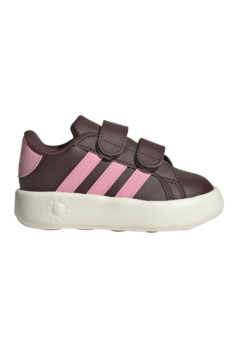 Pantofi sport din piele ecologica cu velcro Grand Court 2.0 - Roz deschis/Violet tyrian