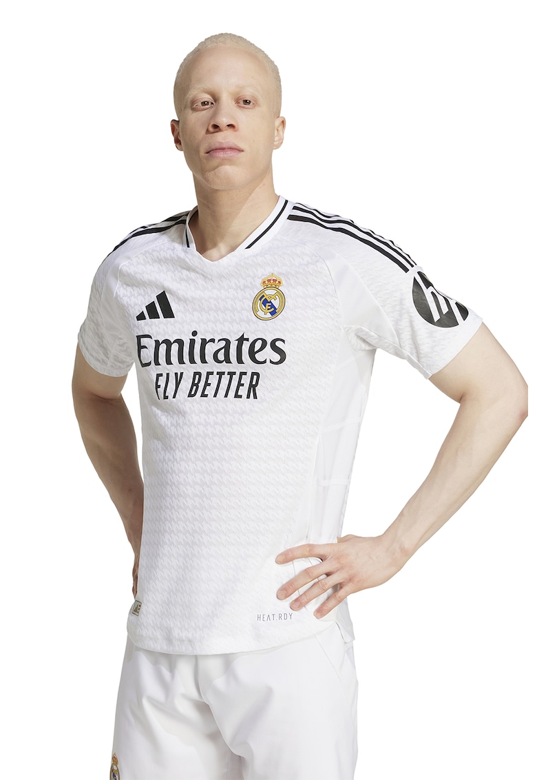Tricou regular fit pentru fotbal Real Madrid - Alb/Negru