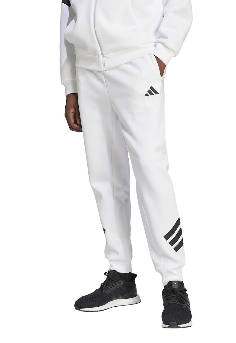 Pantaloni de trening din amestec de bumbac cu logo