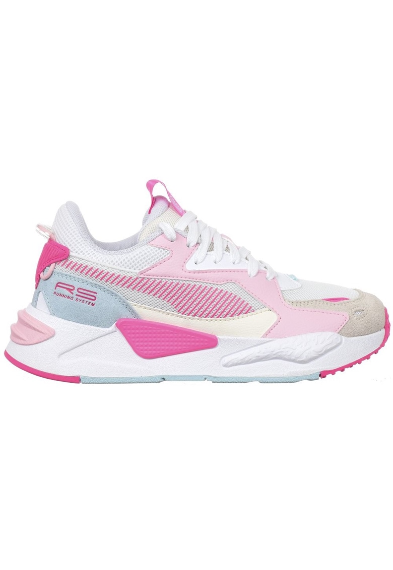 Pantofi dama roz-alb - material sintetic