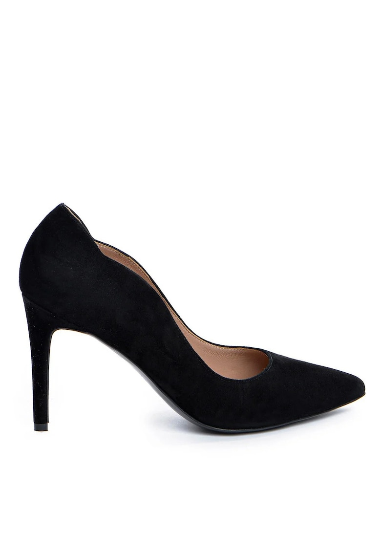 Guban Pantofi model 1343 velur negru - Negru
