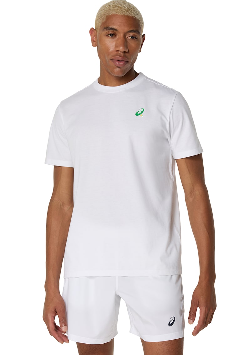 Tricou cu imprimeu logo pentru tenis - Alb