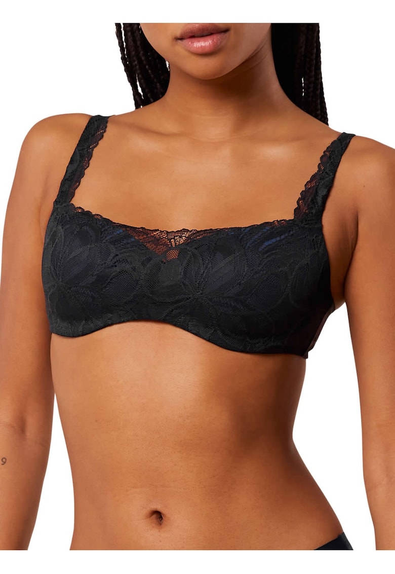 Sutien dama intarire usoara - dantela - flexibil - negru