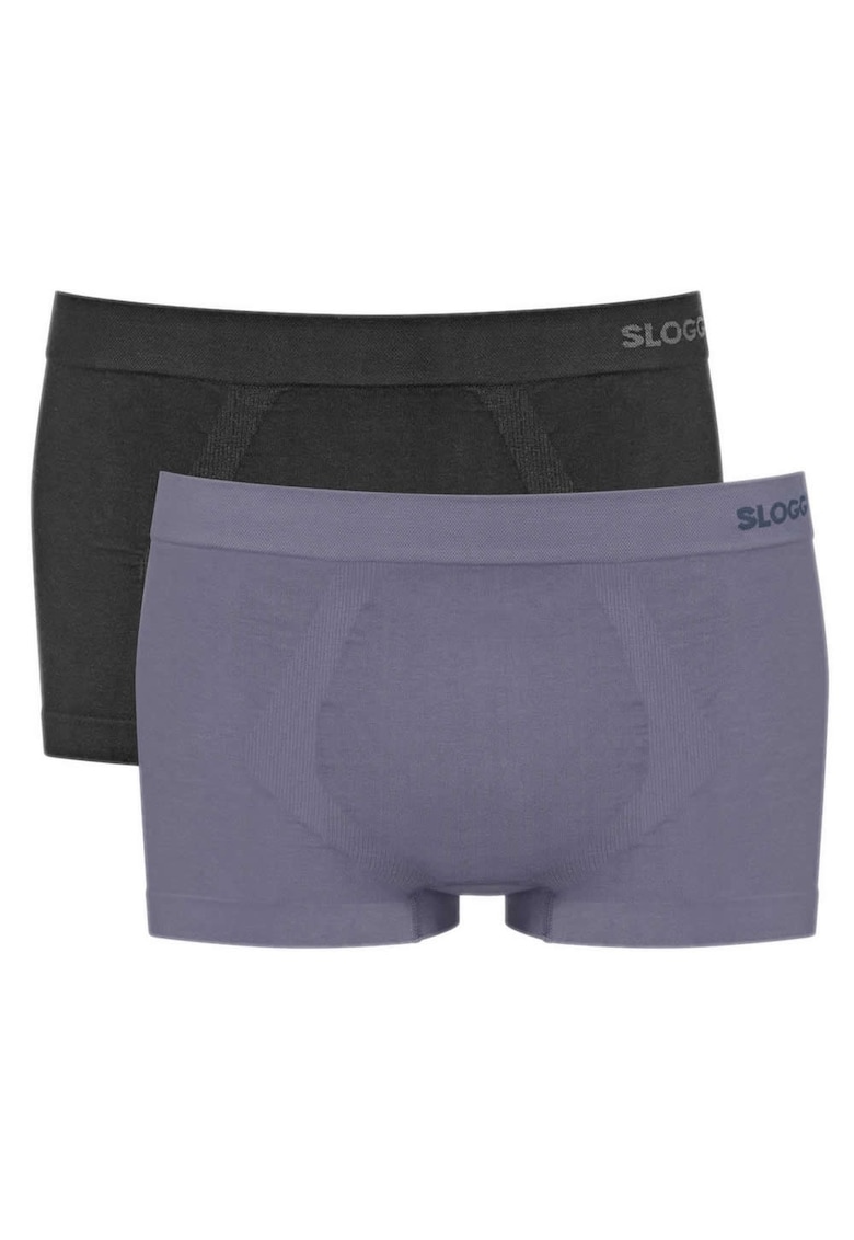 Lenjerie intima barbati - model Go Smooth - set 2 perechi - bumbac organic - violet/negru