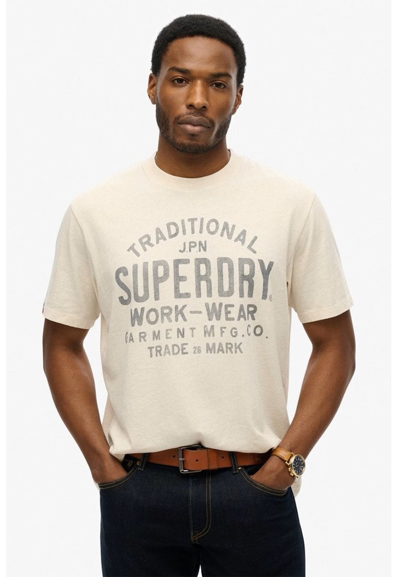 Tricou regular fit cu imprimeu text