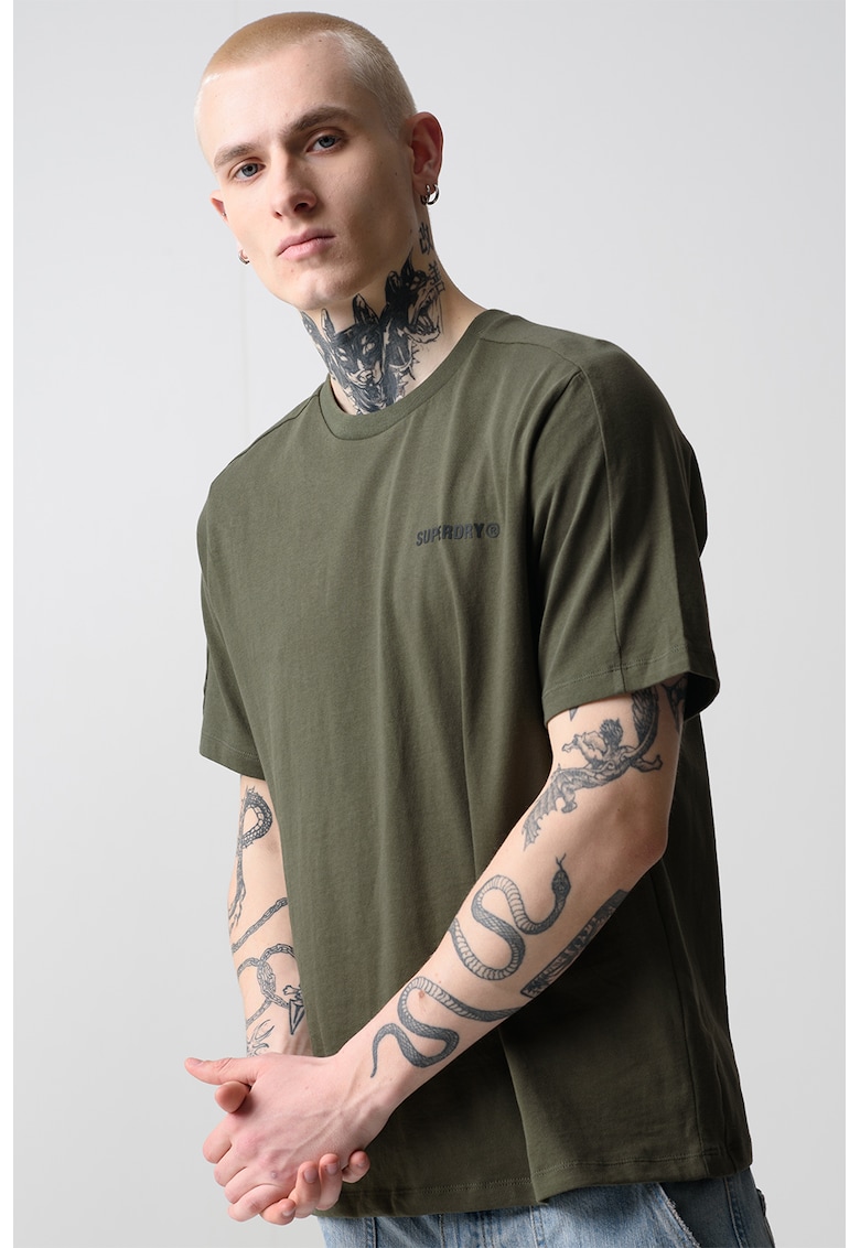 Tricou relaxed fit cu model uni