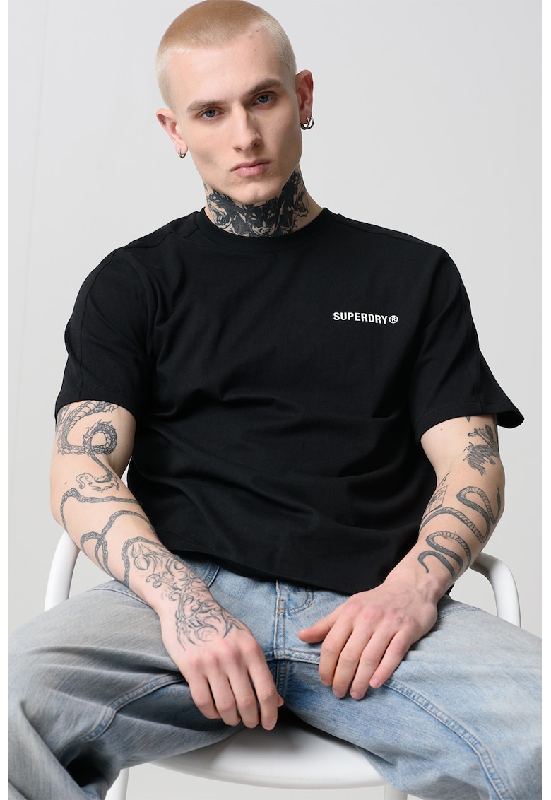 Tricou relaxed fit cu model uni