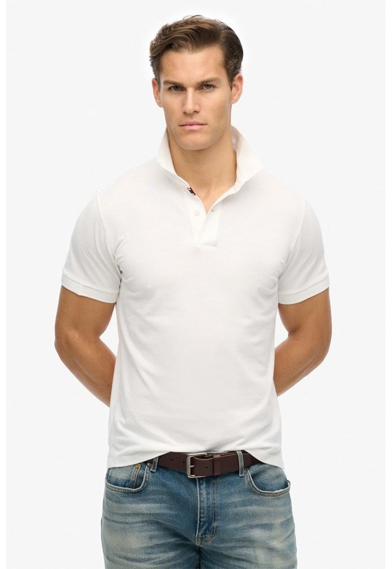 Tricou polo slim fit de bumbac