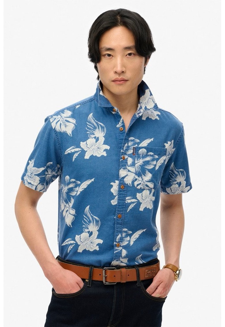 Camasa cu imprimeu si maneci scurte