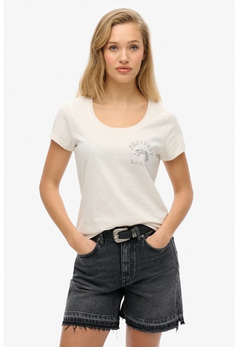 Tricou slim fit de bumbac