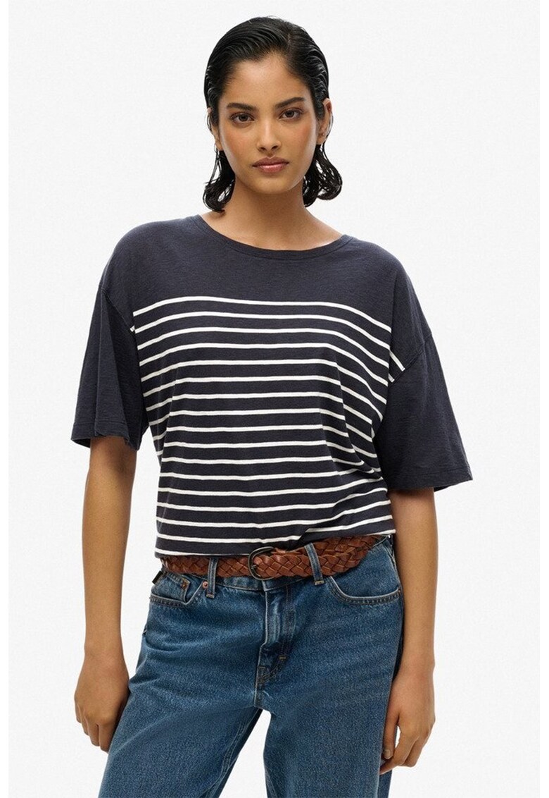 Tricou lejer de bumbac si lyocell