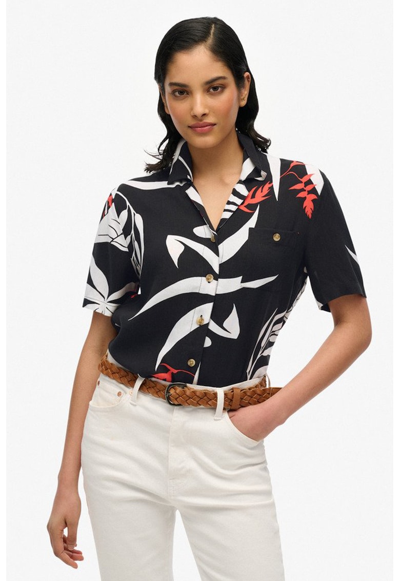 Camasa cu maneci scurte si model abstract