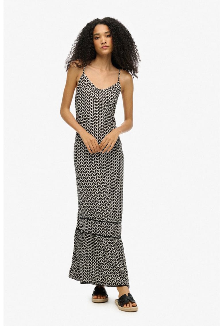 Rochie lunga cu decupaj pe spate