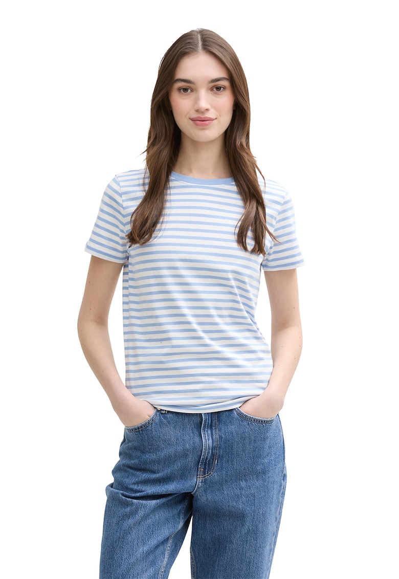 Tricou de bumbac cu model in dungi