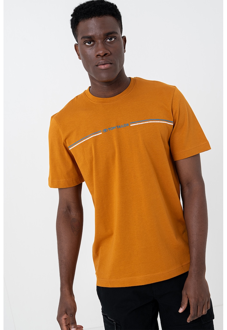 Tricou din amestec de bumbac organic - Maro scortisoara
