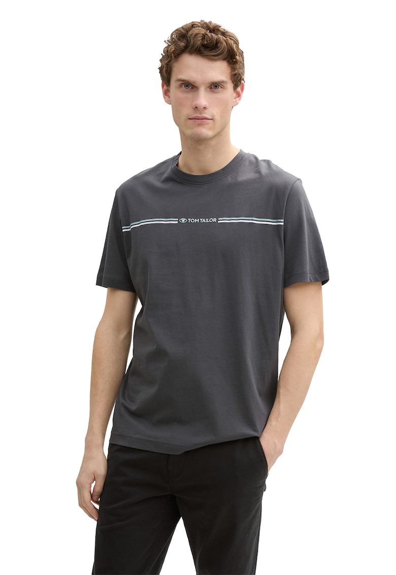 Tricou din amestec de bumbac organic - Gri inchis