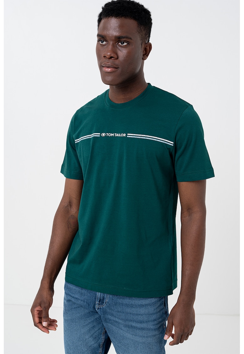Tricou din amestec de bumbac organic - Verde inchis