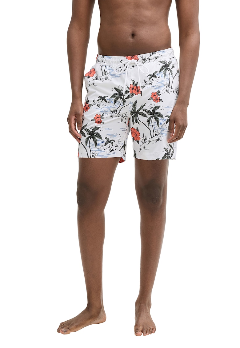 Bermude de baie cu imprimeu floral