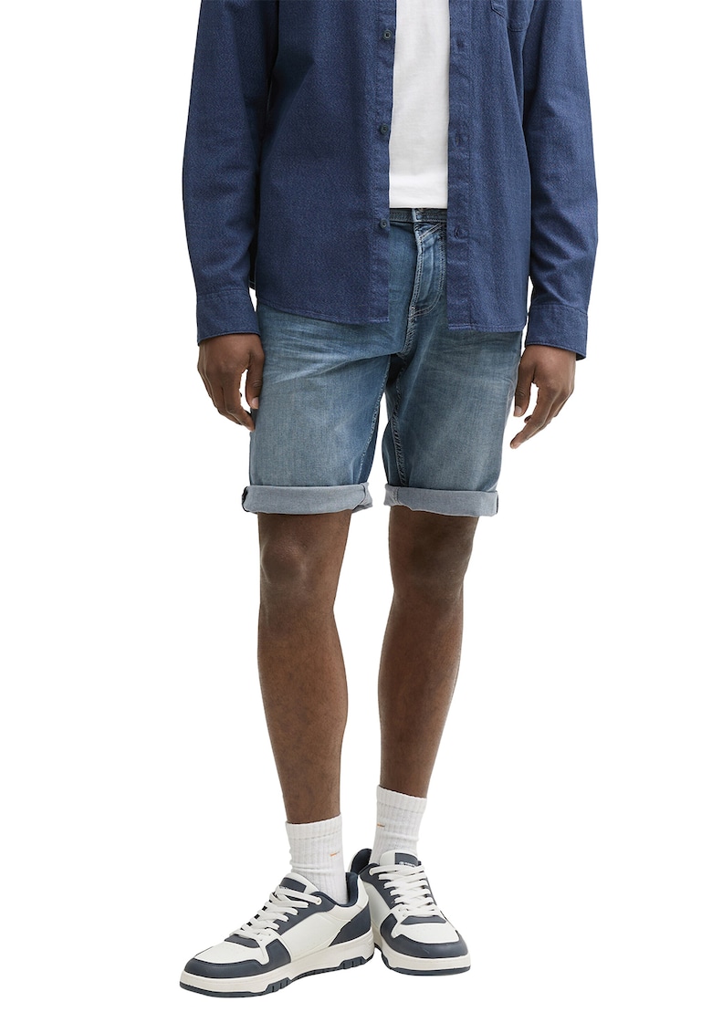 Bermude din denim - Albastru prafuit