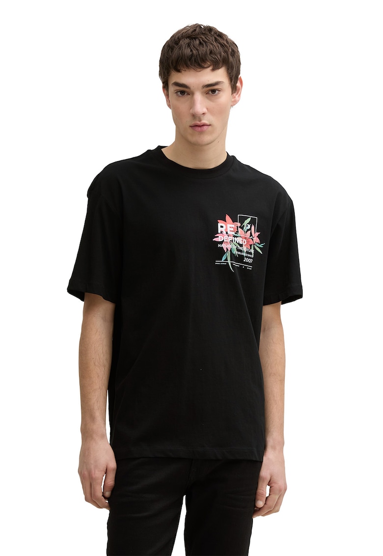 Tricou din bumbac cu model text