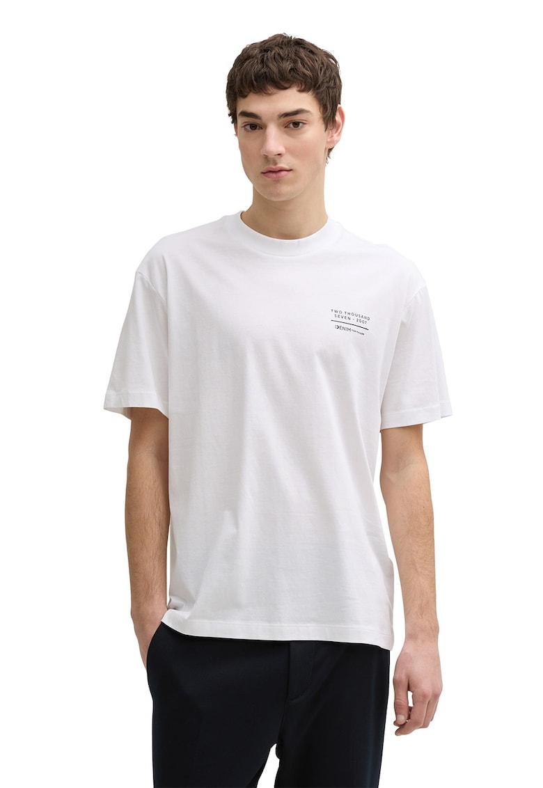 Tricou din bumbac cu model text