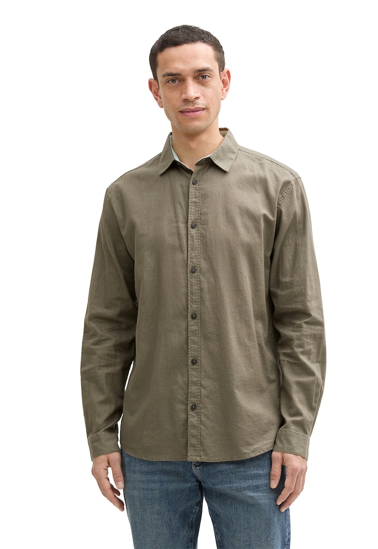 Camasa din amestec de in cu maneci lungi