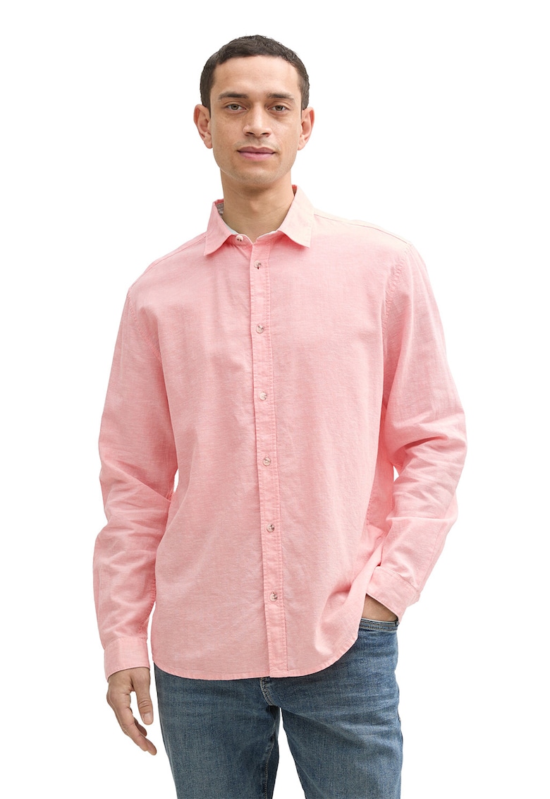 Camasa din amestec de in cu maneci lungi